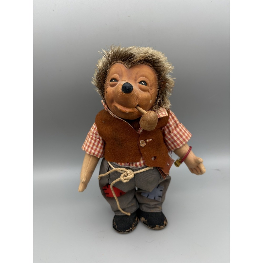 Vintage Steiff Hedgehog Mecki Lookalike Doll‎ Old Smoking Animal Toy